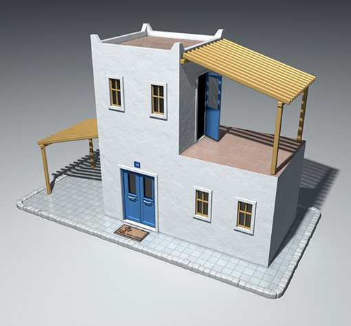 3D Mediterranean House
